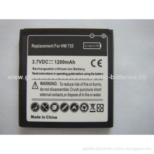 OEM replacement high quality mobile phone battery for HUAWEI M735/U8350, 1,200mAh